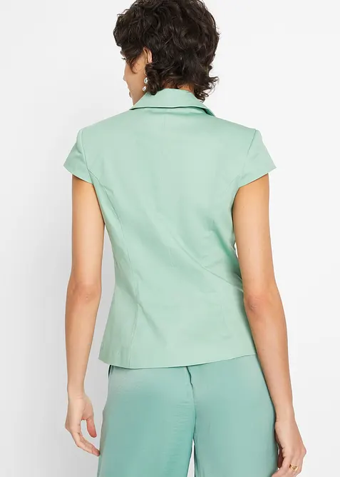 Blejzr s krátkými rukávy, z bavlněného saténu, bonprix