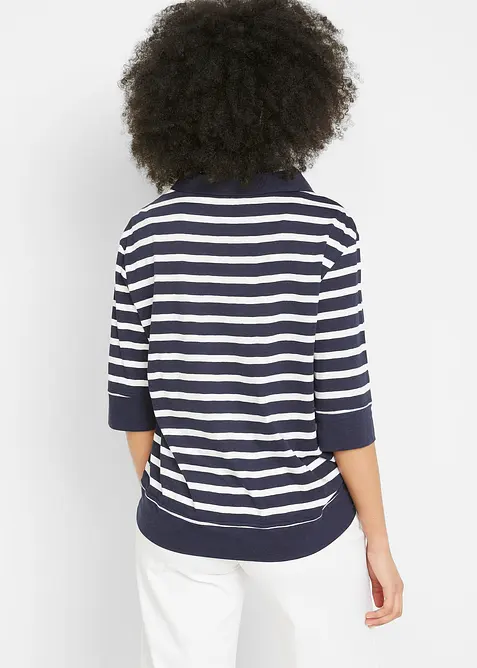 Polo tričko ze směsi bavlny a viskózy, bonprix