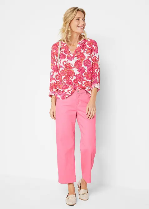 Tuniková halenka ze splývavé viskózy, bonprix