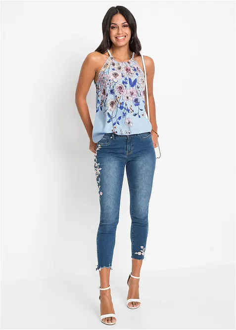 Halenkový top ze splývavé viskózy, bonprix