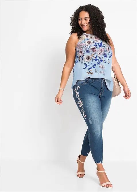 Halenkový top ze splývavé viskózy, bonprix