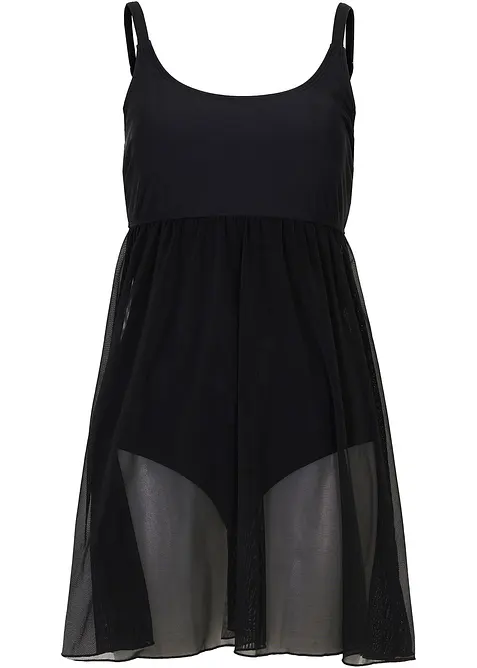 Koupací šaty s transparentní síťovinou, bonprix