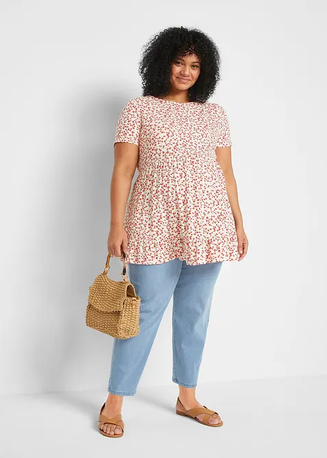 Těhotensk&eacute; dž&iacute;ny ze strečov&eacute; bavlny, zužuj&iacute;c&iacute; se nohavice, bonprix