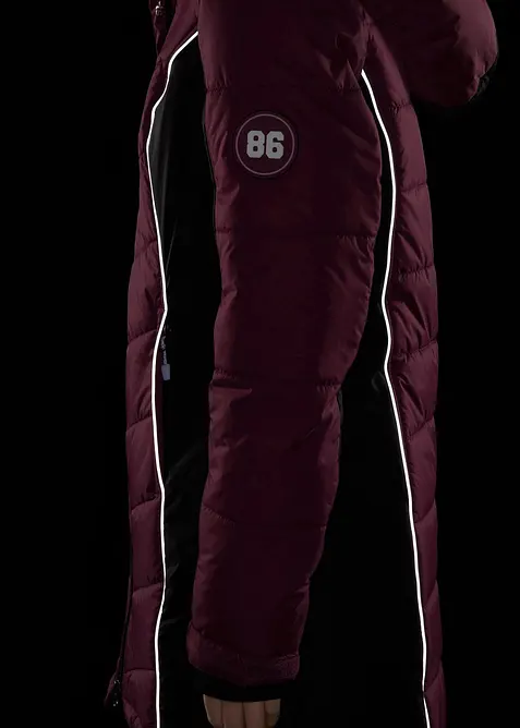 Funkční prošívaný lyžařský kabát, voděodolný, bonprix