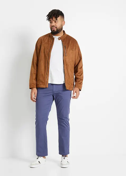 Chino kalhoty s pohodln&yacute;m pasem a opaskem, Regular Fit, Straight, bonprix