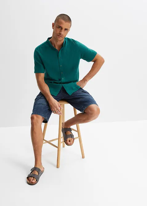 Košile z mušelínu, krátký rukáv, bonprix