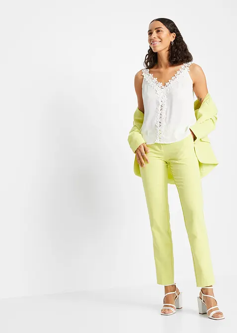 Halenkový top z materiálu se zmačkanou strukturou, bonprix