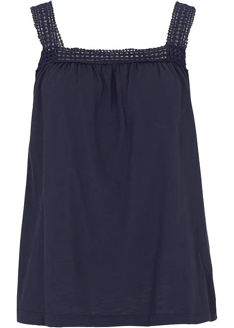 Voln&yacute; top s krajkov&yacute;mi ram&iacute;nky, bonprix