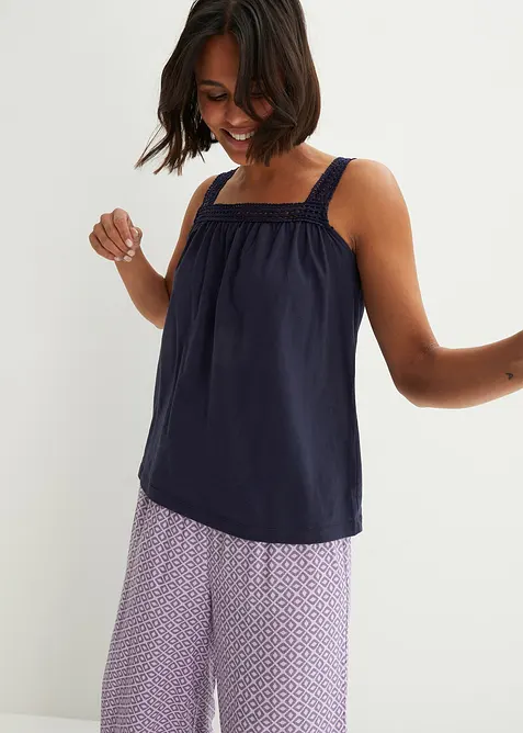 Voln&yacute; top s krajkov&yacute;mi ram&iacute;nky, bonprix