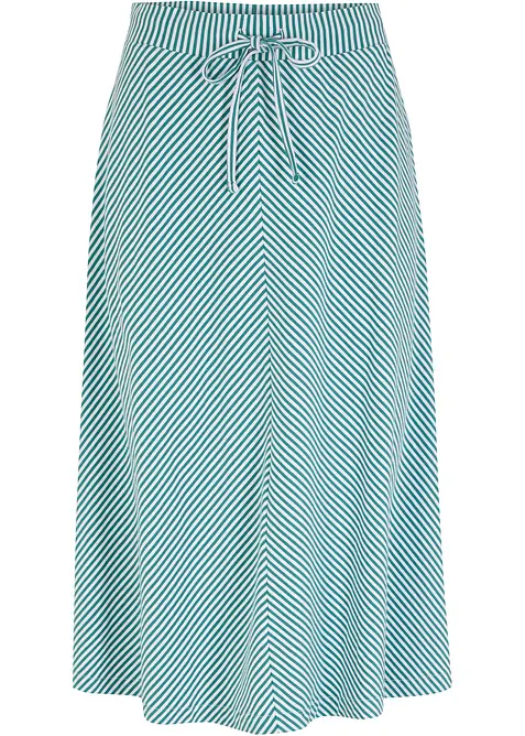 Žerzejov&aacute; sukně s proužky, ke kolenům, bonprix