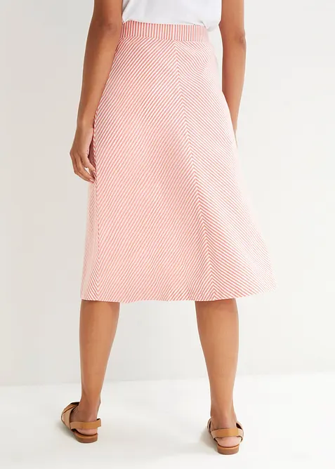 Žerzejová sukně s proužky, ke kolenům, bonprix