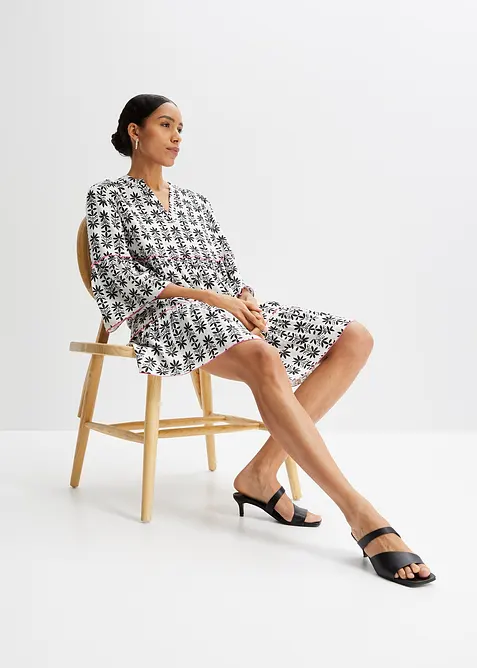 Tunikové šaty ze splývavé viskózy, bonprix