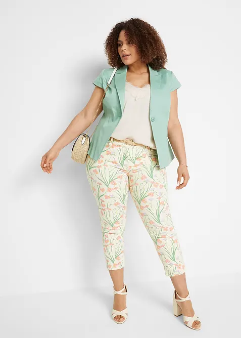 Blejzr s krátkými rukávy, z bavlněného saténu, bonprix