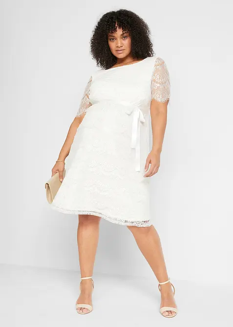 Krajkové těhotenské/kojicí svatební šaty 2 v 1, bonprix