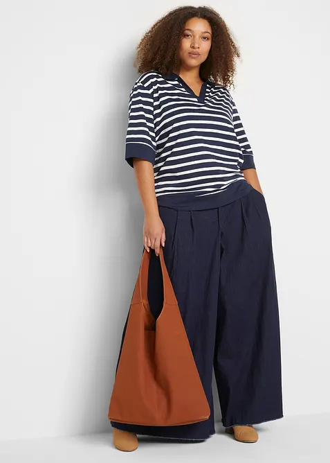 Polo tričko ze směsi bavlny a viskózy, bonprix