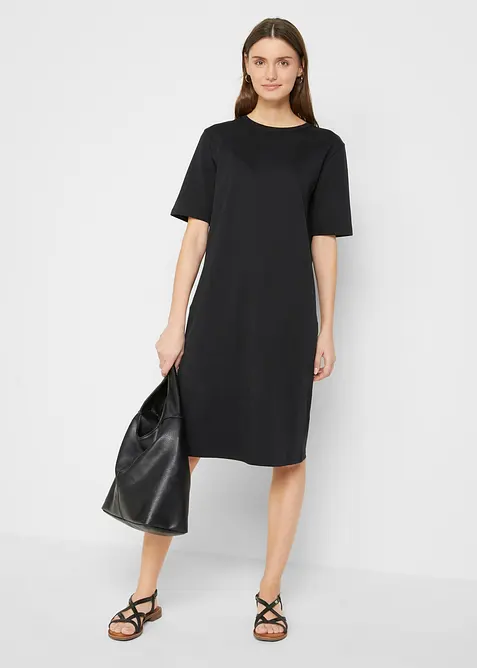 Úpletové oversize šaty z čisté bavlny (2 ks v balení), bonprix