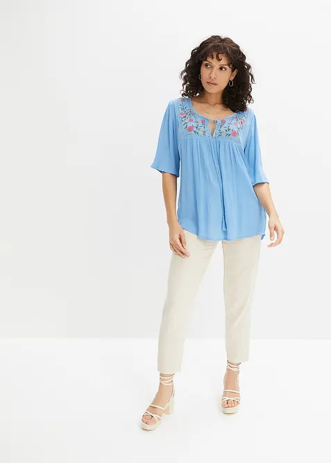 Tunika se zmačkaným vzhledem, z měkké viskózy, bonprix