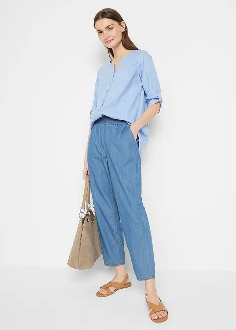 Halenka se lnem, 3/4 rukáv, bonprix