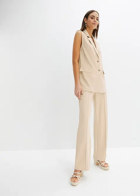 Kalhoty bez zapínání, z pevného interlocku, bonprix