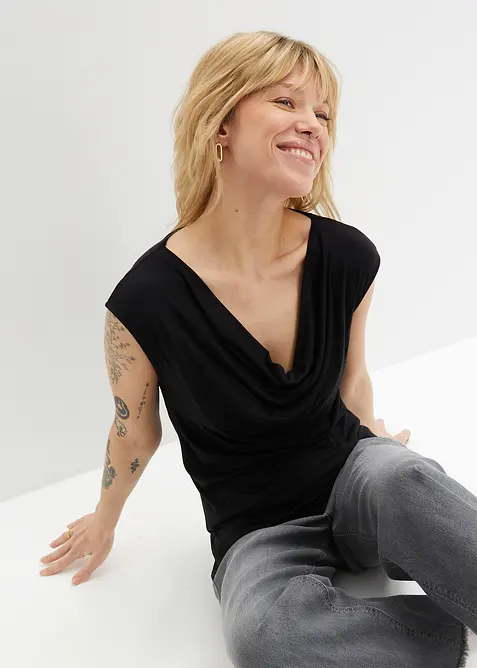 Top z visk&oacute;zov&eacute; směsi, bonprix