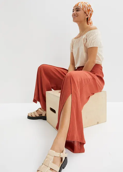 Kalhoty ze splývavé viskózy, bonprix