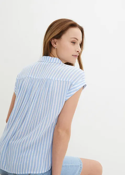 Halenka s krátkým rukávem, ze splývavé viskózy, bonprix