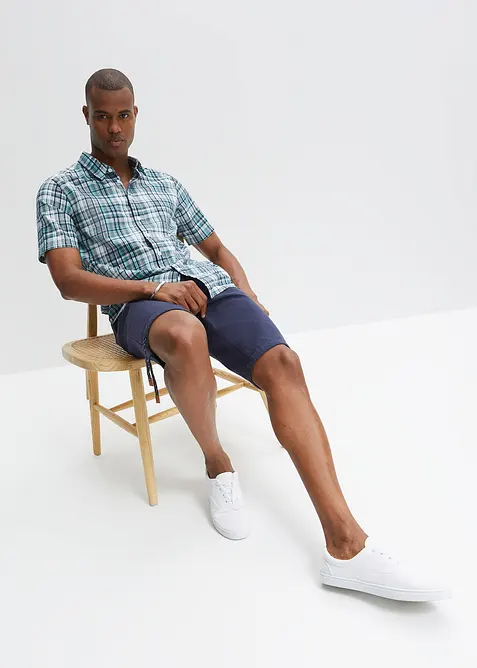 Košile s krátkým rukávem z krepového materiálu z čisté bavlny, bonprix