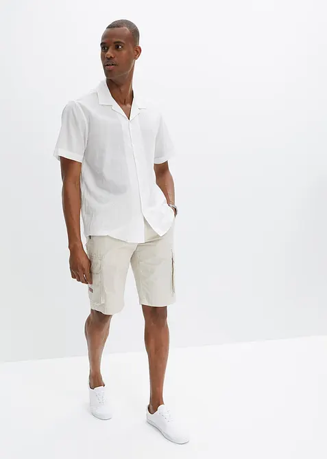 Cargo bermudy s pohodln&yacute;m pasem a p&aacute;skem, Regular Fit, bonprix