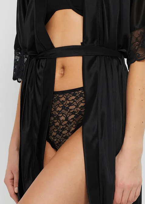 Maxikalhotky s vysokým vykrojením, z recyklované krajky (3 ks v balení), bonprix