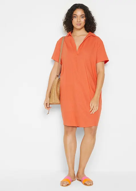 Tunikové šaty z lehké lněné směsi, bonprix