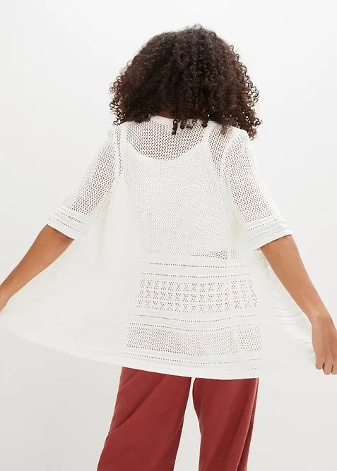 Pletený ažurový kabátek, bonprix