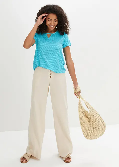 Tričko s gumou, krátký rukáv, bonprix