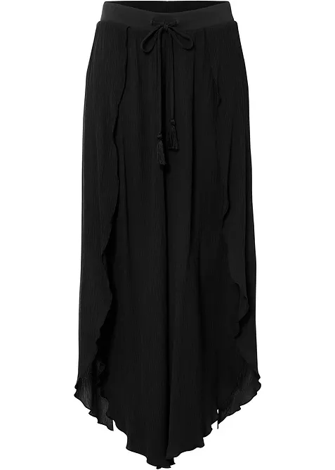 Kalhoty z materi&aacute;lu se zmačkanou strukturou, bonprix