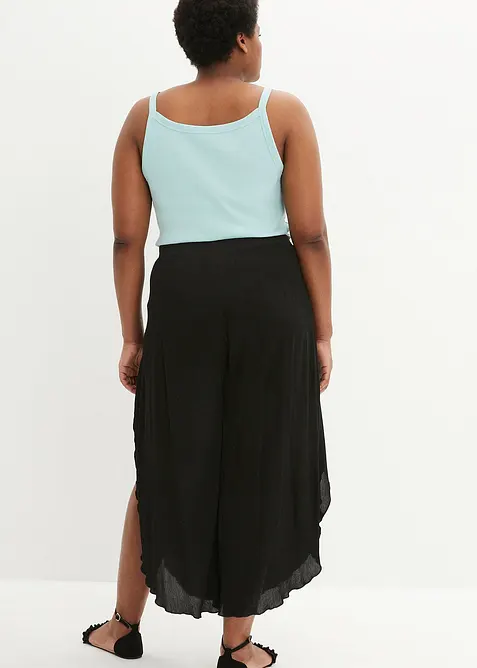 Kalhoty z materi&aacute;lu se zmačkanou strukturou, bonprix