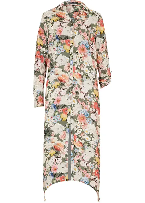 Dlouhá halenka ze splývavé viskózy, bonprix