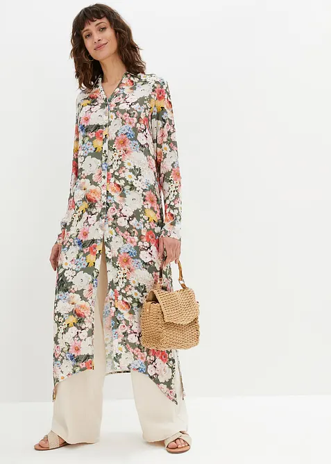 Dlouhá halenka ze splývavé viskózy, bonprix