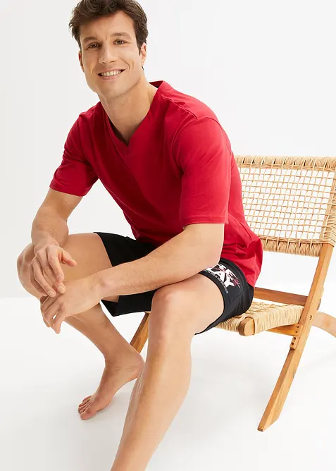 Krátké pyžamo s organickou bavlnou (2dílná souprava), bonprix