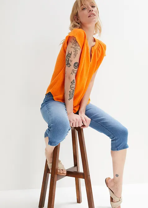 Strečov&eacute; capri dž&iacute;ny, bonprix