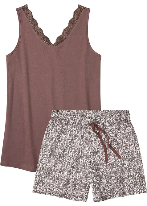 Krátké pyžamo s jemnou krajkou, bonprix