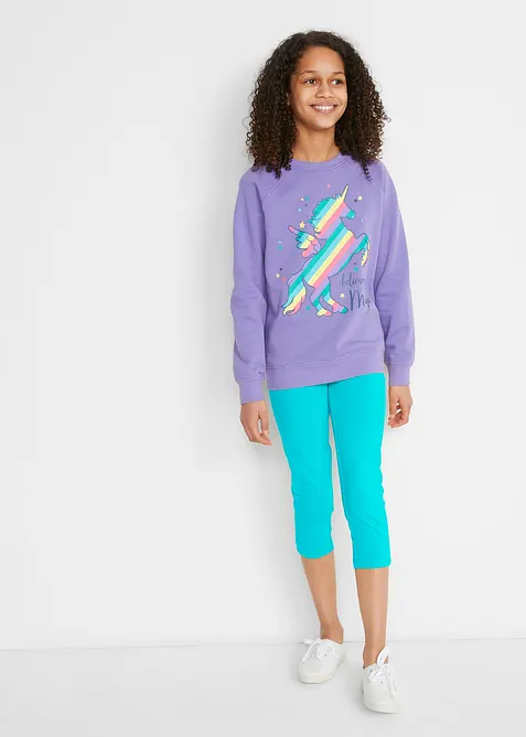 Capri legíny s elastickou směsí s organickou bavlnou (2 ks v balení), bonprix