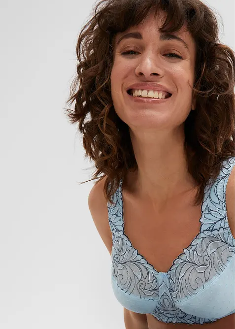 Odlehčující podprsenka bez kostic, s polstrovanými ramínky, bonprix