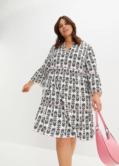 Tunikov&eacute; &scaron;aty ze spl&yacute;vav&eacute; visk&oacute;zy, bonprix