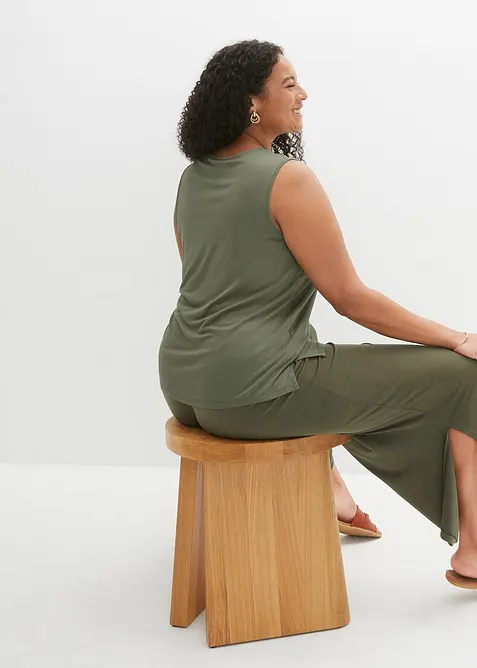 Pěkný top s mašlí u výstřihu, bonprix