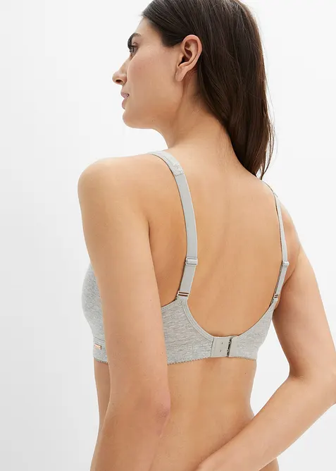 Hladk&aacute; podprsenka bez kostic, s bavlnou (2 ks v balen&iacute;), bonprix