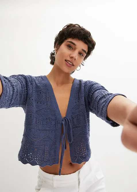 Ažurov&eacute; bolerko s 3/4 ruk&aacute;vem, bonprix