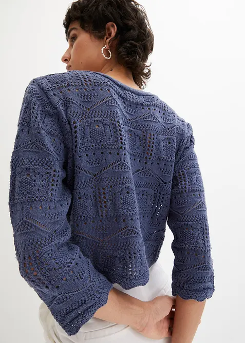 Ažurov&eacute; bolerko s 3/4 ruk&aacute;vem, bonprix