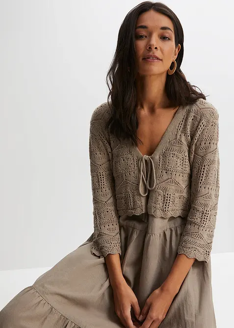 Ažurové bolerko s 3/4 rukávem, bonprix