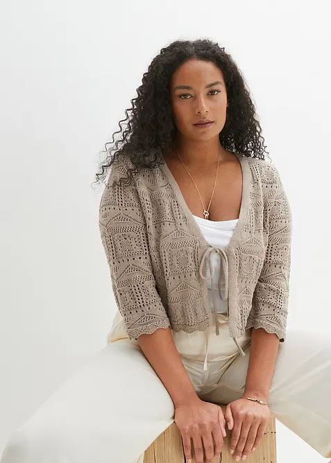 Ažurové bolerko s 3/4 rukávem, bonprix