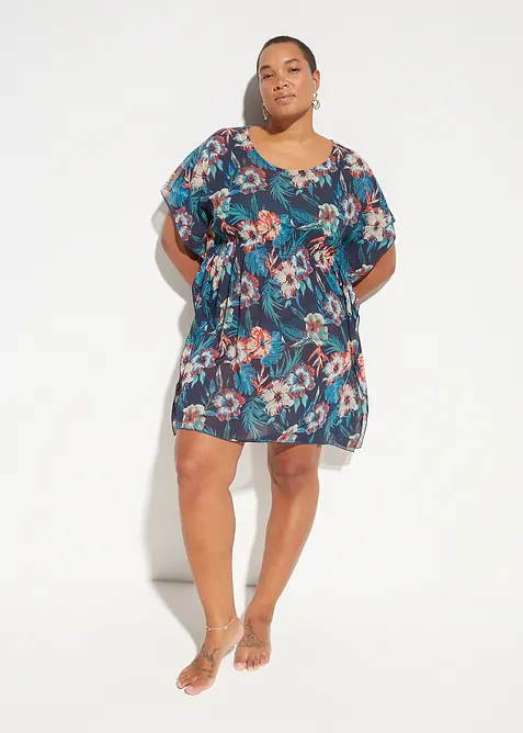 Dlouhá plážová tunika z lehkého šifonu, bonprix