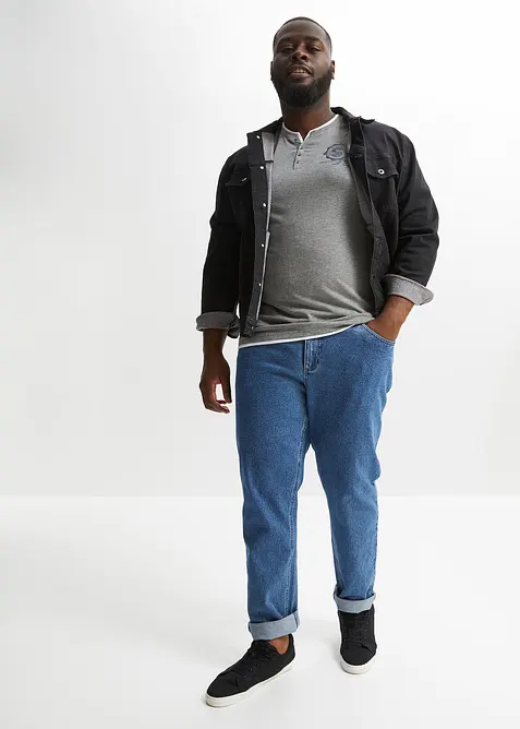 Henley tričko, kr&aacute;tk&yacute; ruk&aacute;v (2 ks v balen&iacute;), bonprix